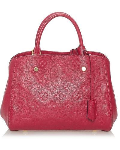 Louis Vuitton Vintage Empreinte Montaigne Mm Red Calf Leather