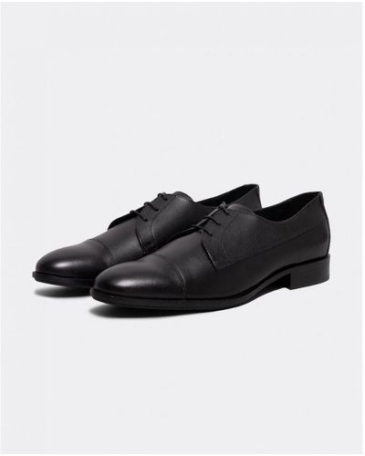BOSS Colby Leather Derby Shoes - Black