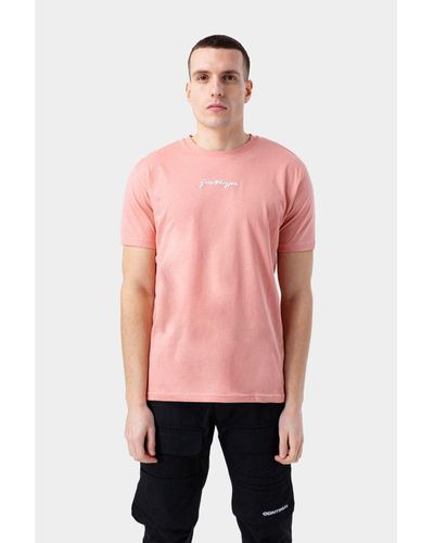 Hype Mens Rosette Scribble T-shirt - Pink