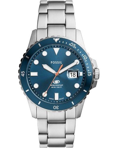 Fossil Watch Fs6050 Stainless Steel (Archived) - Blue