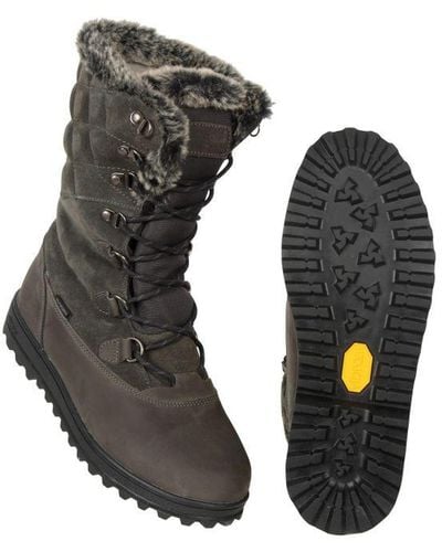 Mountain Warehouse Ladies Vostok Leather Snow Boots () - Grey