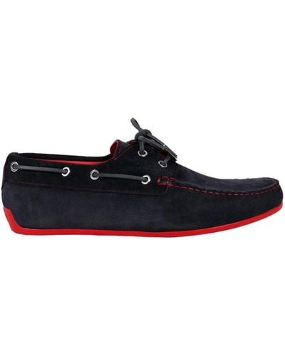 Jeffery West The 'club Tropicana' Rubber Soul Boat Shoe Leather - Black