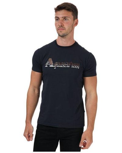 Aquascutum T-shirt Voor , Marineblauw