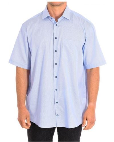 Seidensticker Casual Overhemd Met Korte Mouwen 312299 - Blauw