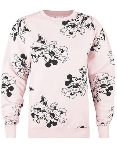 Disney Mickey & Minnie Mouse Sweatshirt (lichtroze/zwart)