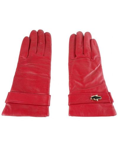 Class Roberto Cavalli Leather Di Lambskin Glove - Red