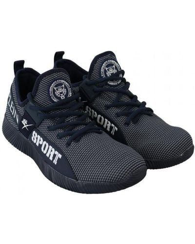 Philipp Plein Blue Indaco Carter Trainers Shoes