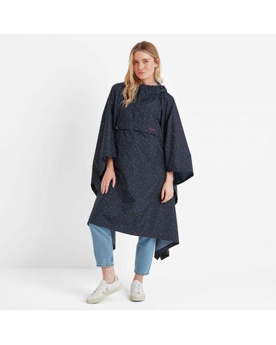 TOG24 Drench Packable Waterproof Poncho Dark Scattered Star - Blue