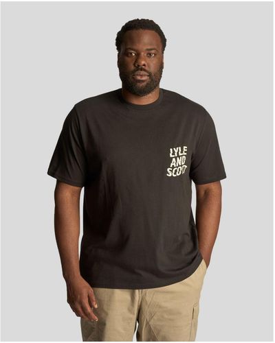 Lyle & Scott Ripple Logo T-Shirt Plus - Black