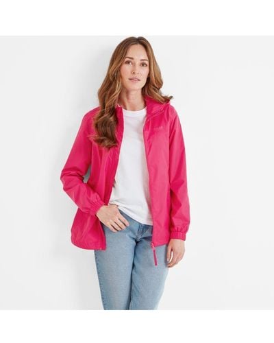 TOG24 Craven Waterproof Packaway Jacket Magenta Pink