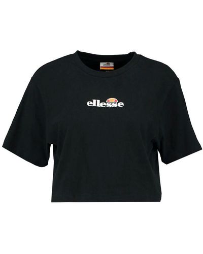 Ellesse Womenss Fireball Crop T-Shirt - Black