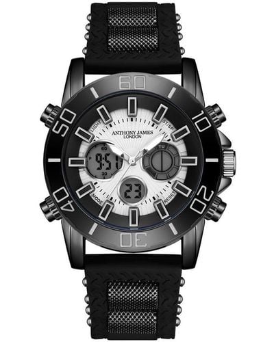 Anthony James Hand Assembled Limited Edition Sports Chrono - Black