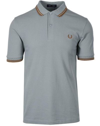 Fred Perry Twin Tipped Polo Shirt/Dark Caramel - Grey