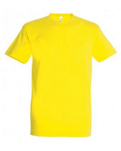Sol's Imperial Heavyweight Short Sleeve T-Shirt (Lemon) - Yellow