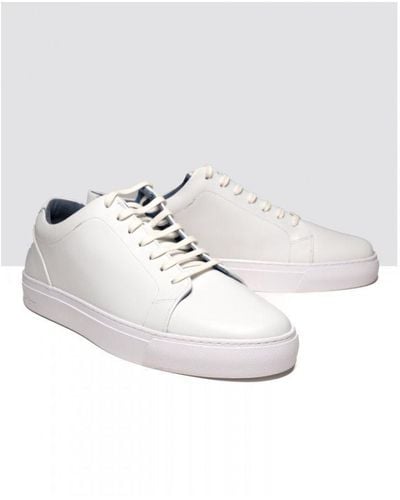 Oliver Sweeney Hayle Antiqued Calf Leather Trainers - White