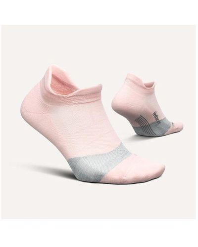 Feetures Elite Light Cushion No Show Tab Propulsion Nylon - Pink