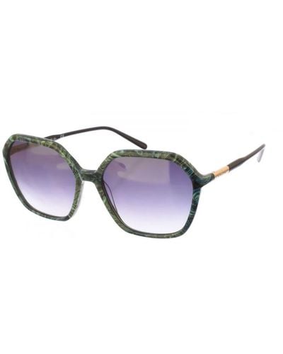 Lacoste Acetate Sunglasses With Hexagonal Shape L962S - Blue