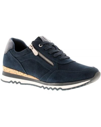 Marco Tozzi Side Zip Sneakers - Blauw