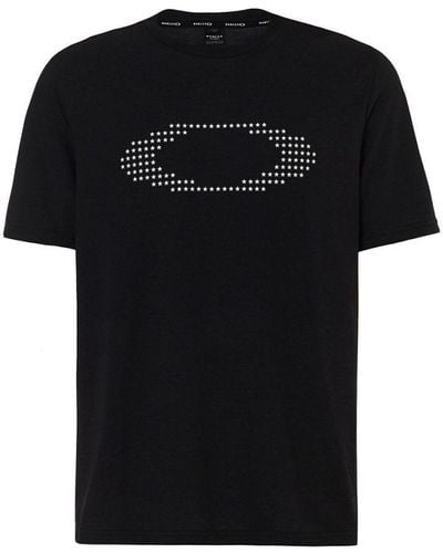Oakley Short Sleeve Crew Neck Ellipse T-Shirt 457356 02E Cotton - Black