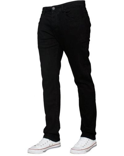 Enzo Slim Stretch Denim Jeans - Black
