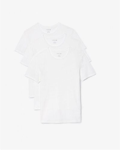 Lacoste 3-Pack Basic T-Shirt - White