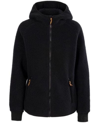 Trespass Ladies Reel Leather Fleece Jacket () - Black