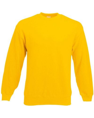 Fruit Of The Loom Set-In Belcoro Yarn Sweatshirt - Yellow
