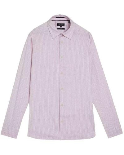 Ted Baker Faenza Pink Geometric Shirt - Purple