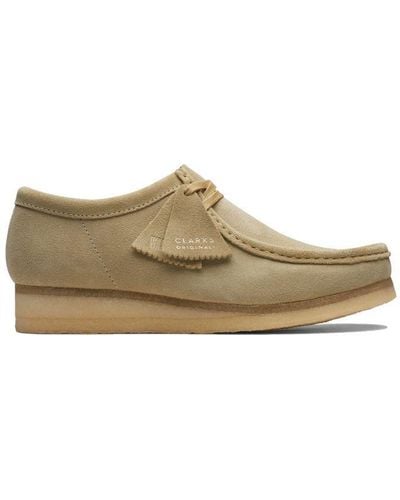 Clarks Wallabee Shoe Maple Suede - Natural