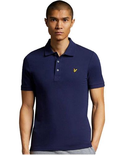 Lyle & Scott Gewoon Poloshirt In Marine - Blauw