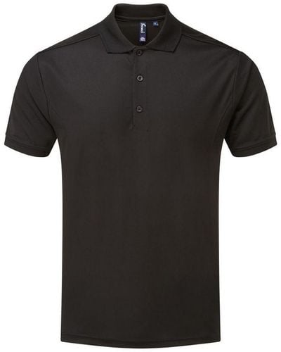 PREMIER Coolchecker Pique Polo Shirt () - Black