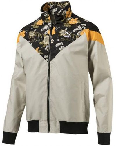 PUMA Trend All Over Print Woven Jacket Track Top 596727 32 Textile - Grey