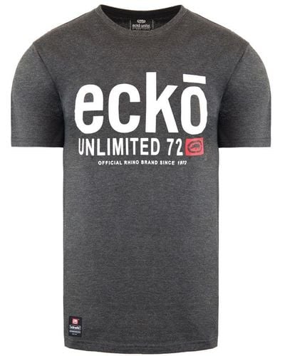 Ecko' Unltd Cali Charcoal Marl T-Shirt - Grey