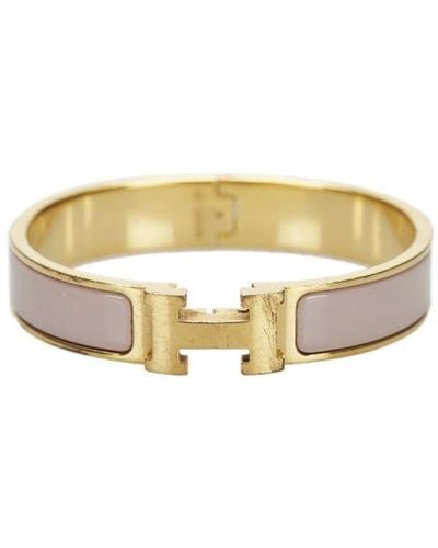 Hermès Pre-owned Vintage Clic Clac H Bracelet Pink Brass - Metallic
