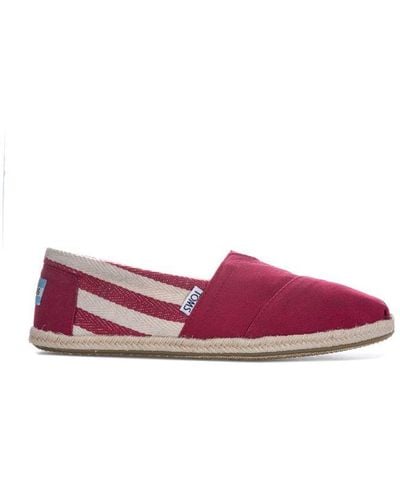 TOMS University Classic Alpargata Red Shoes Textile - Purple