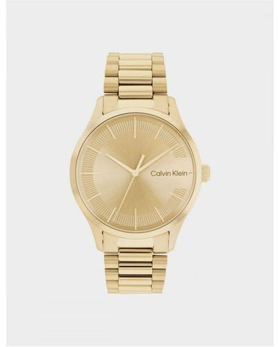 Calvin Klein Accessories Iconic Bracelet Watch In Gold - Wit