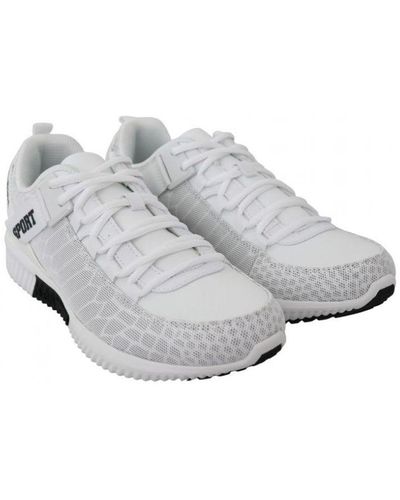 Philipp Plein White Adrian Trainers Shoes - Grey