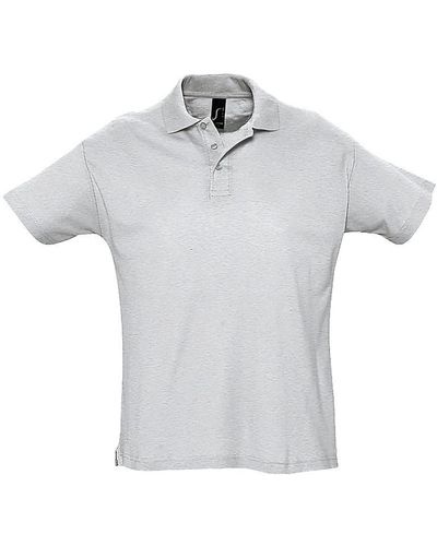 Sol's Summer Ii Pique Short Sleeve Polo Shirt (Ash) - Grey