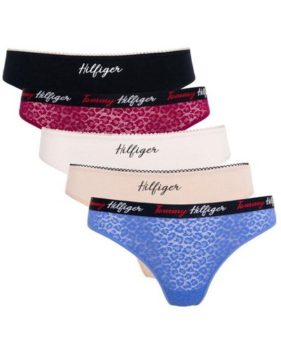 Tommy Hilfiger Uw0Uw03200 Holiday Pack Thong 5 - White