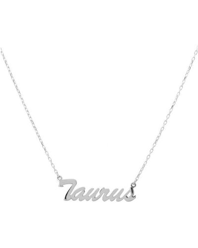 LÁTELITA London Zodiac Star Sign Name Necklace Silver Taurus Sterling Silver - Metallic