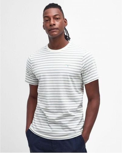 Barbour Ponte Stripe Tailored T-Shirt - White