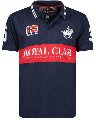 GEOGRAPHICAL NORWAY Sw6498Hgno Short-Sleeved Polo Shirt - Blue