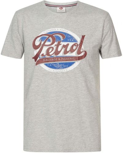 Petrol Industries Logoartwork T-shirt - Grijs