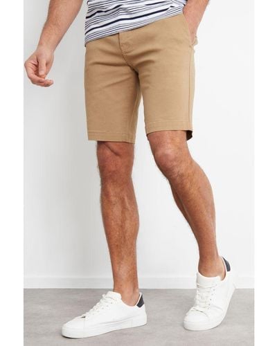 Threadbare Cotton 'Northsea' Slim Fit Chino Shorts - Natural