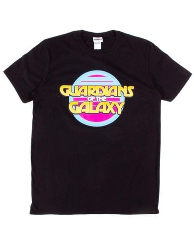 Marvel Black Guardians Of The Galaxy Logo T-shirt Cotton