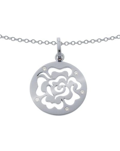 Orphelia 'Fiore' 925 Sterling Chain With Pendant - White