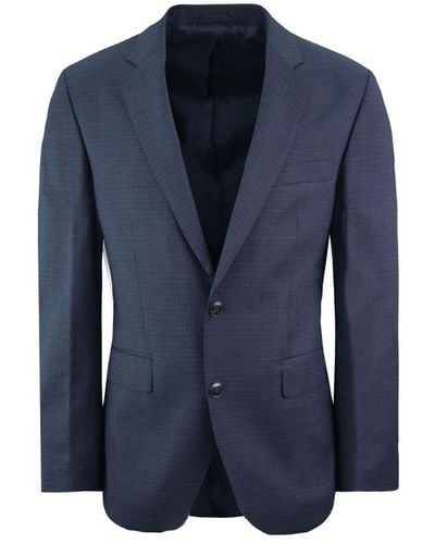 Hackett Lightweight Wool Navy Suit Wool - Blue