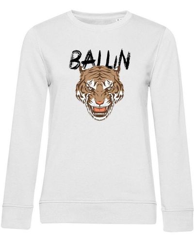 Ballin Amsterdam Est. 2013 Sweaters Tiger Sweater Wit