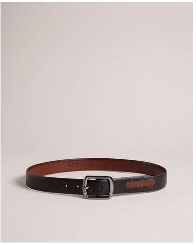 Ted Baker Jaims Contrast Detail Leather Belt - Brown