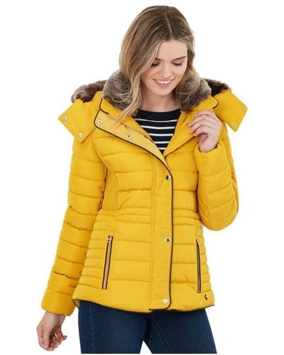 Joules Gosway Warm Padded Water Resistant Coat - Yellow